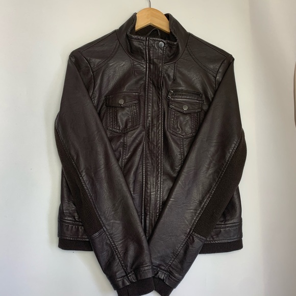 Brown Faux leather jacket XL Ci Sono by Cavalini - Picture 14 of 14